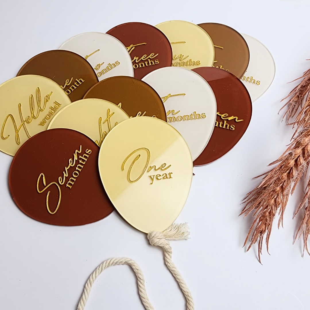 Baby Balloon Milestone Markers