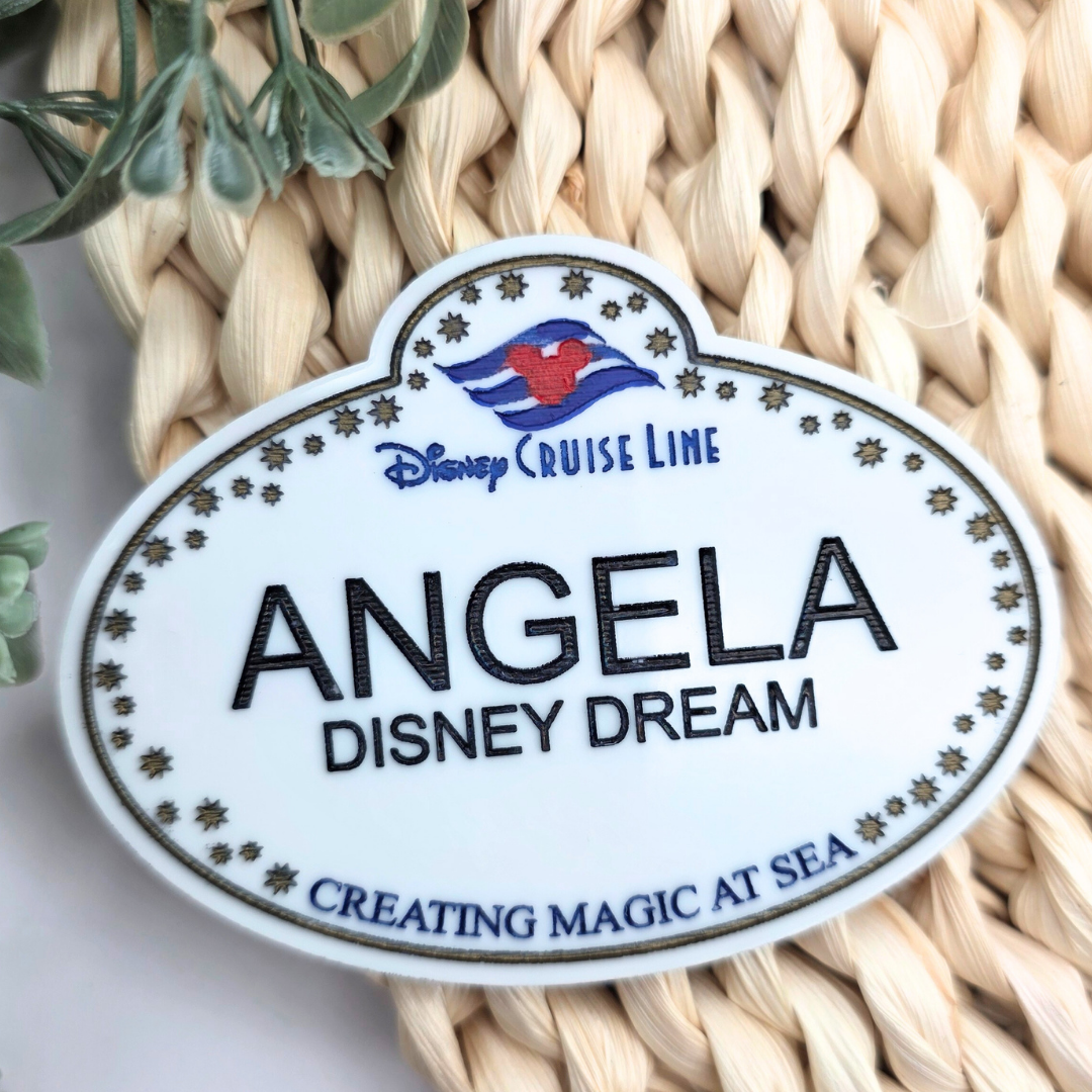 Personalized Cast Member Name Tag - Custom Magical Keepsake Acrylic Badge