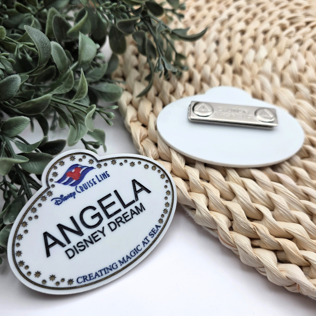 Personalized Cast Member Name Tag - Custom Magical Keepsake Acrylic Badge