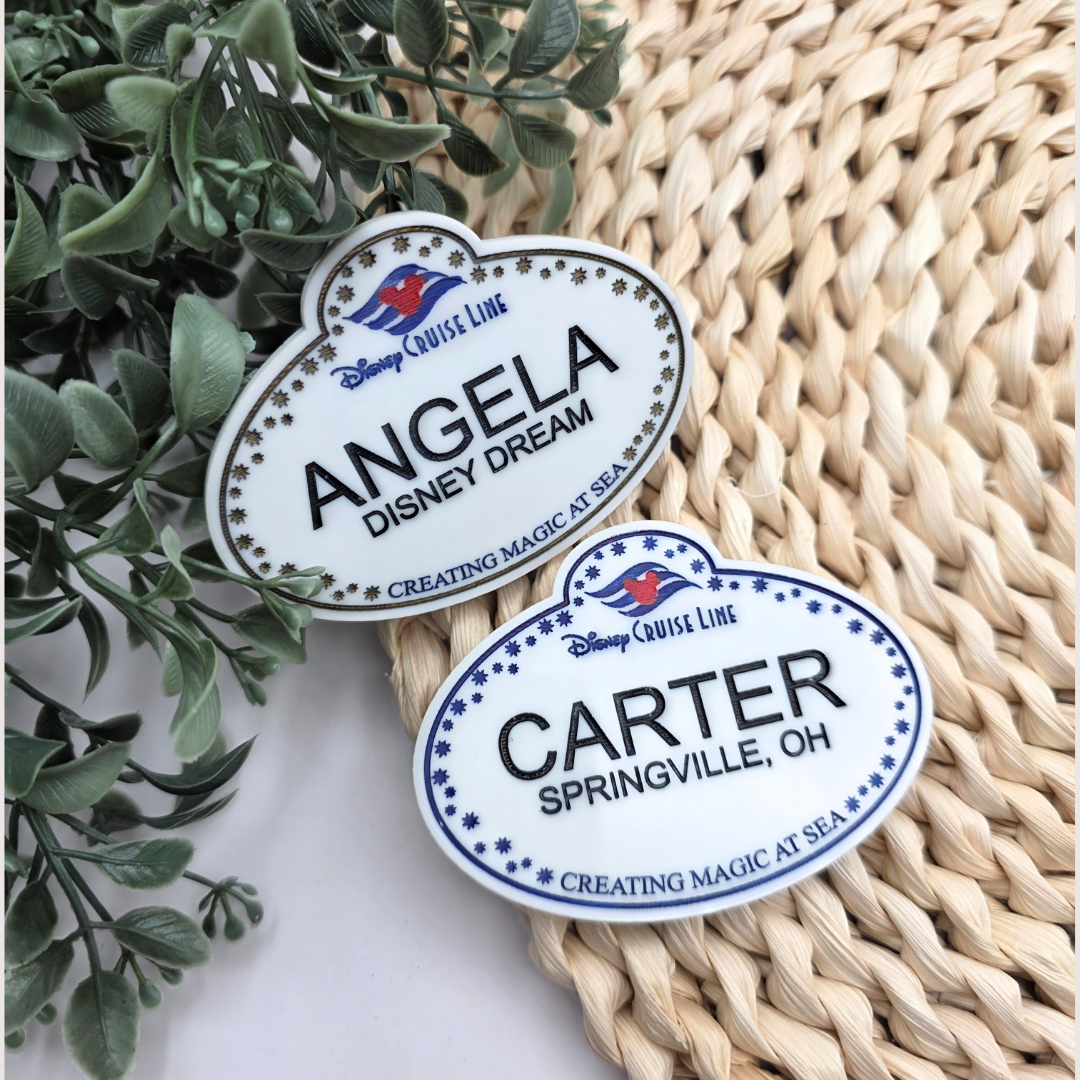 Personalized Cast Member Name Tag - Custom Magical Keepsake Acrylic Badge