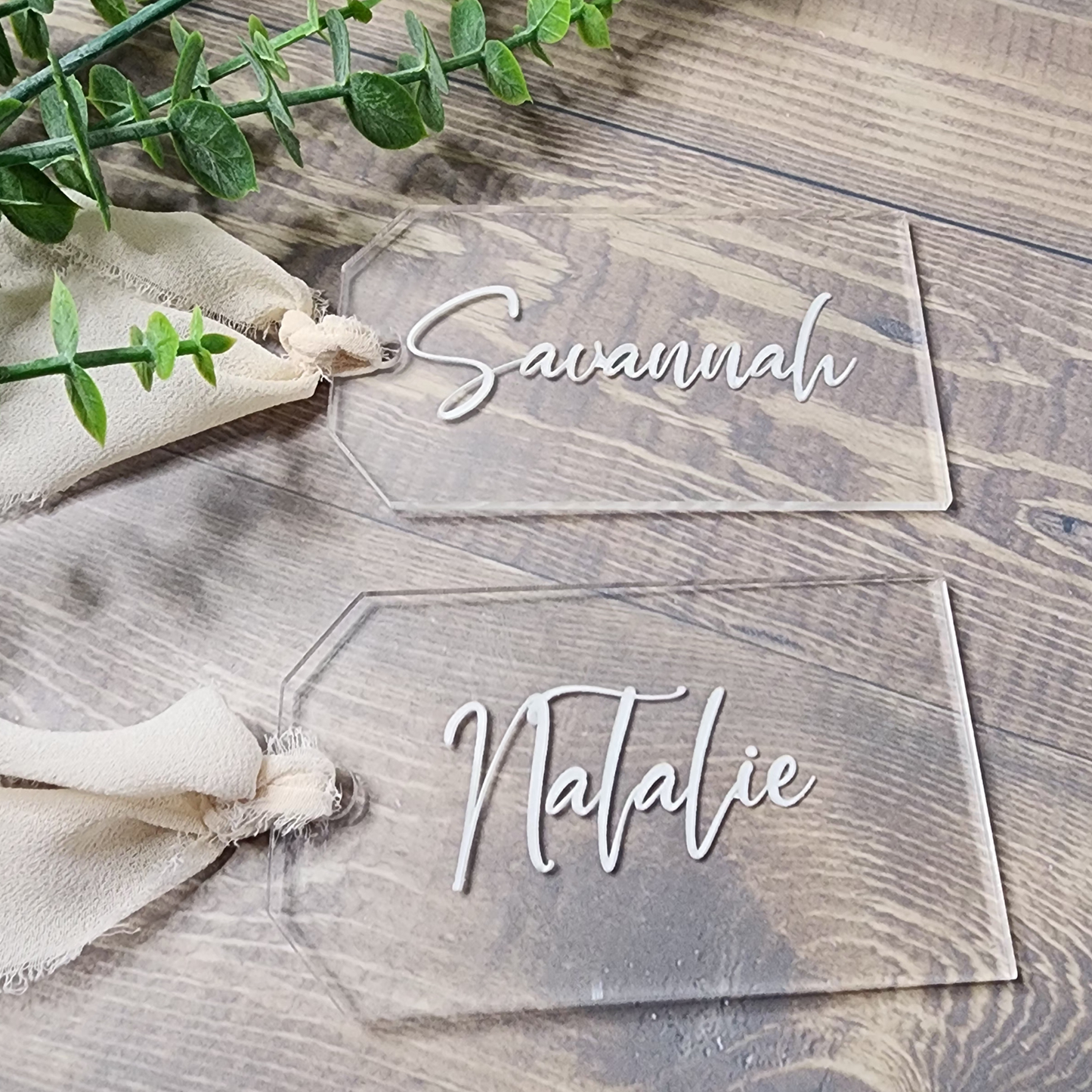 Custom Engraved Name Tag Place Settings