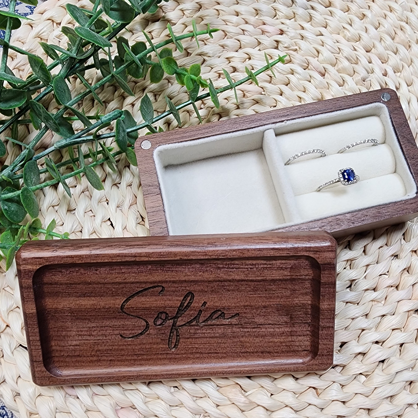 Custom Engraved Wooden Jewelry Box