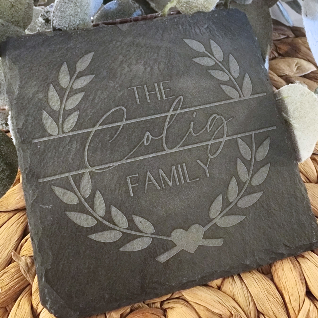 Custom Name Slate Coasters