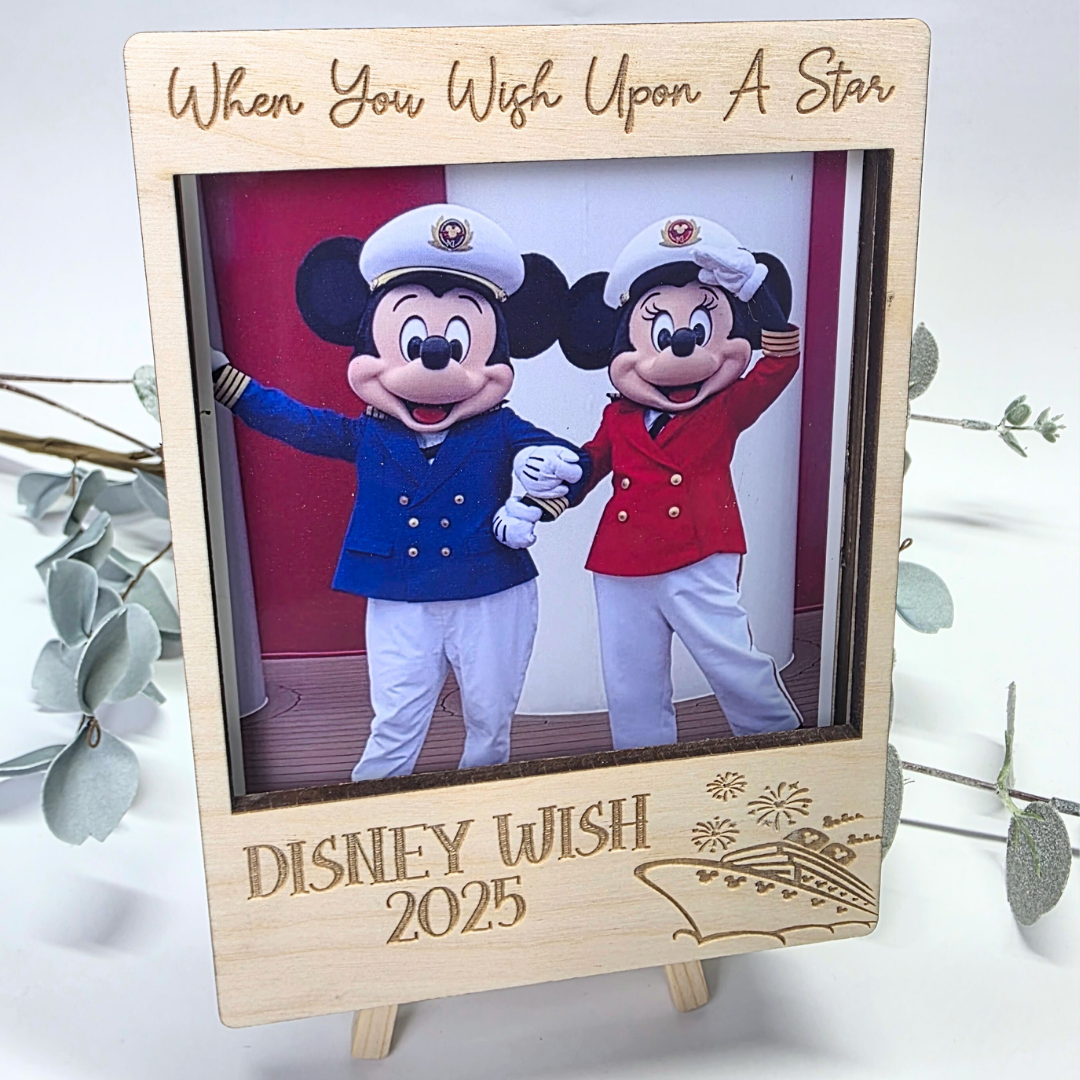 Magical Cruise Memory Frame | Personalized DCL Vacation Keepsake | Custom 5x7 Photo Frame | Nautical Cruise Gift | Travel Display Frame