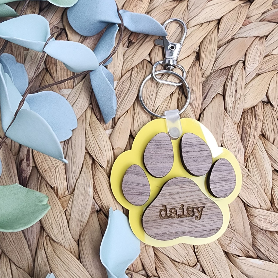 Custom Paw Keyring