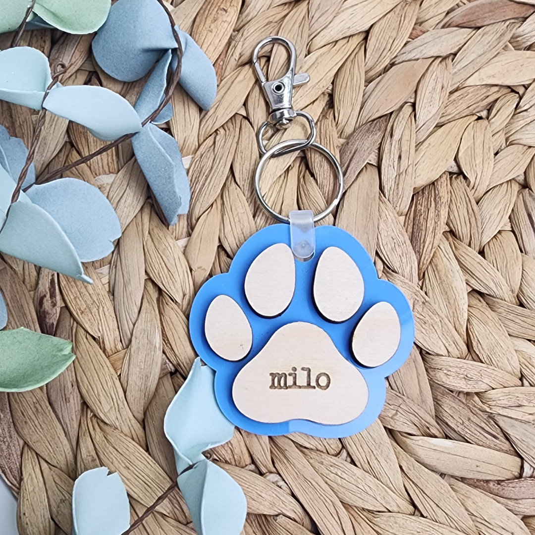 Custom Paw Keyring