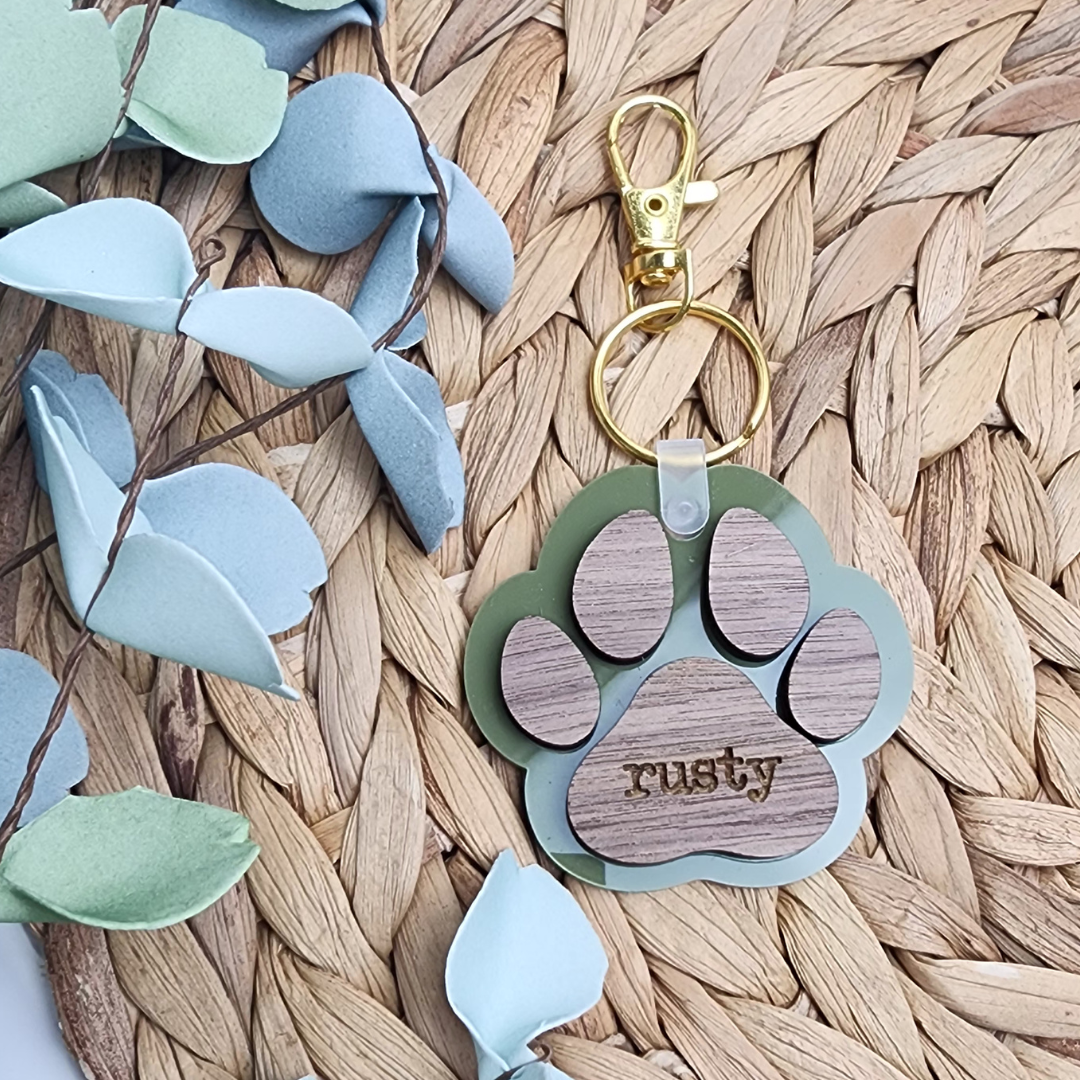 Custom Paw Keyring