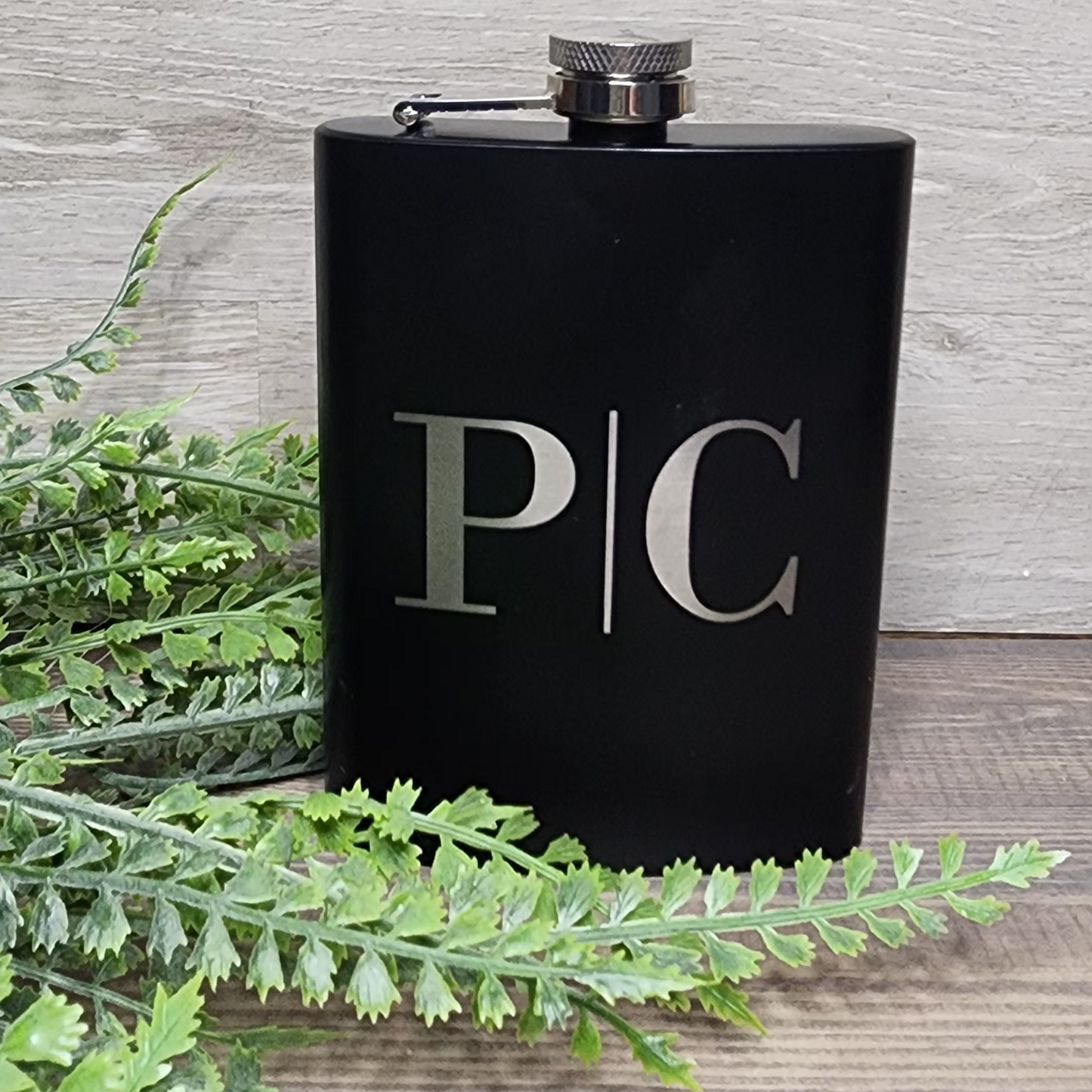 Engraved Stainless Steel Fask