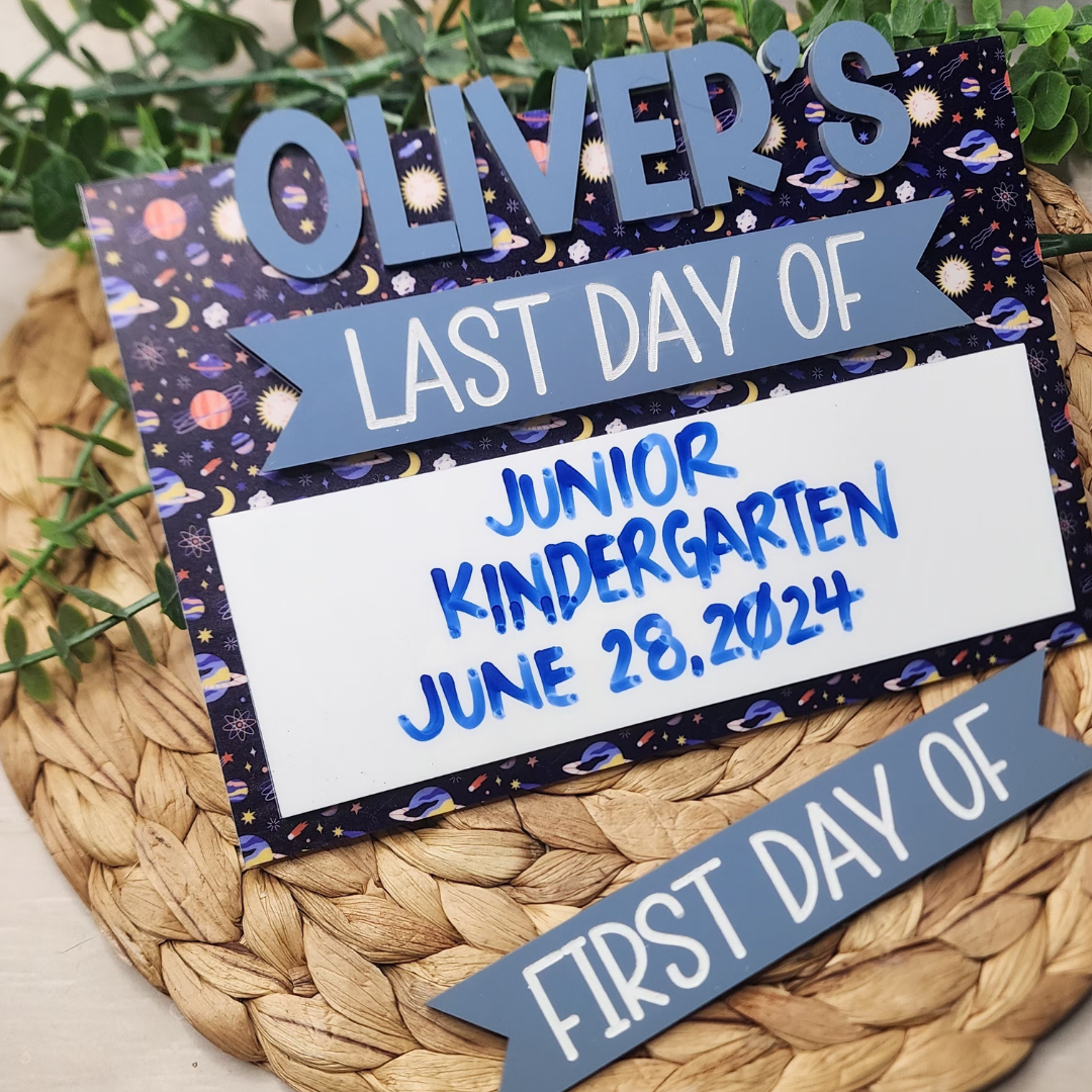 First Day/Last Day Mini School Board - Out Of This World