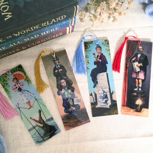 Stretching Room Art Acrylic Bookmark - Gothic Haunted Mansion Portrait Gift For Book Lovers
