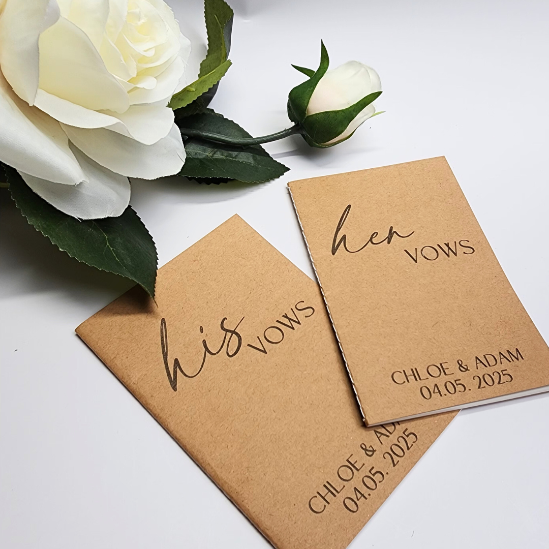 His and Hers Custom Vow Notebooks