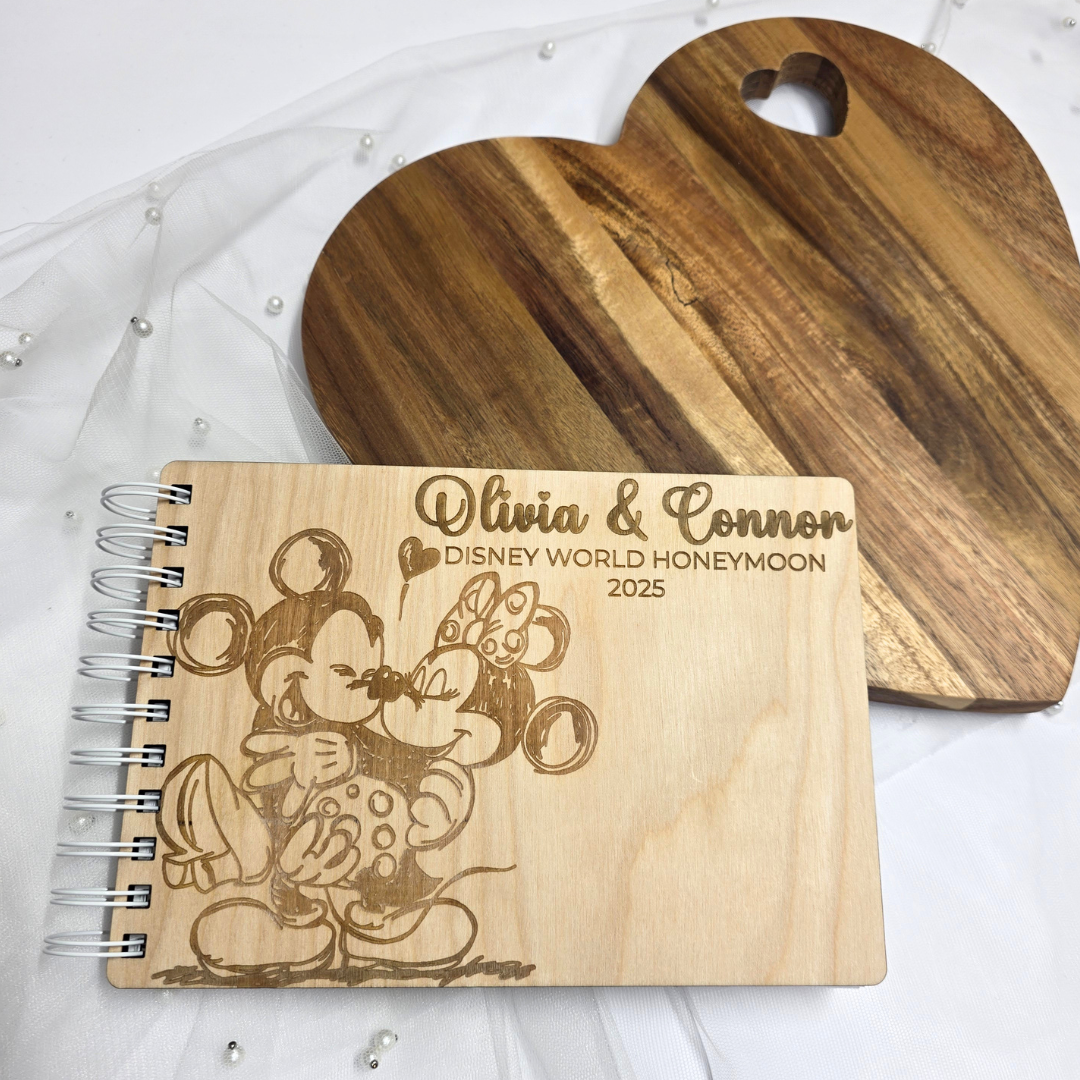 Custom Wood Character Autograph Book