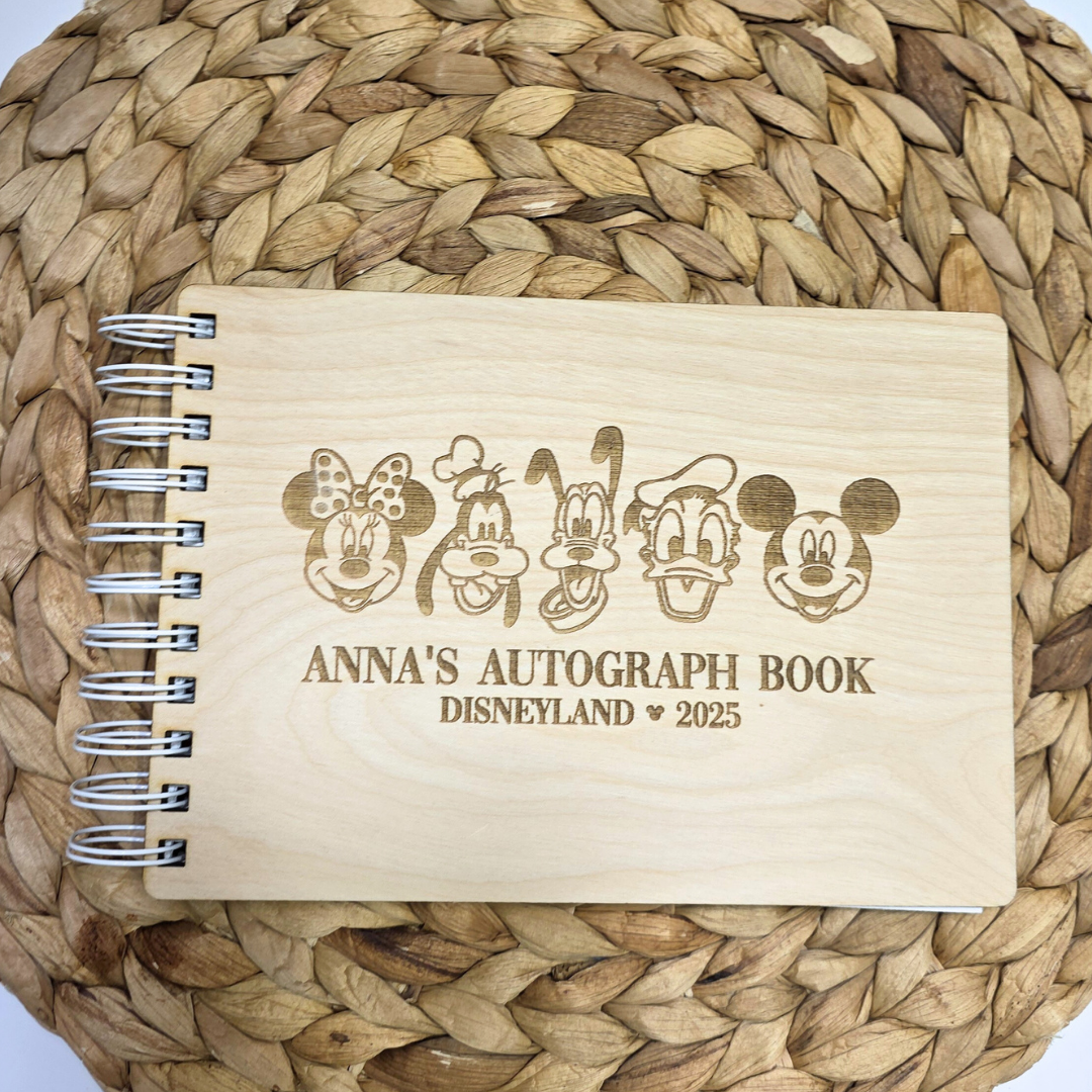 Fab Five Custom Wood Autograph Book