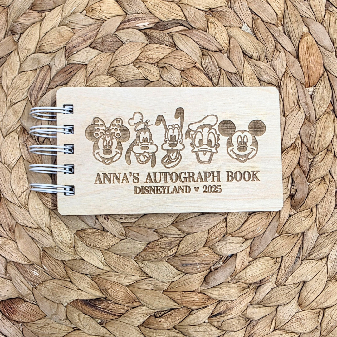 Fab Five Custom Wood Autograph Book