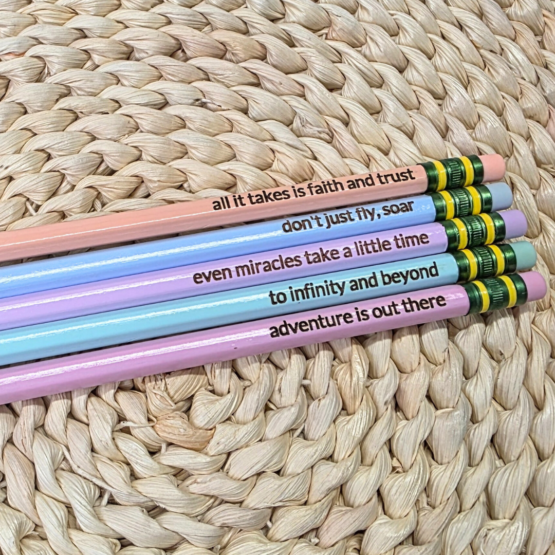 Magical Affirmations Engraved Pastel Pencils