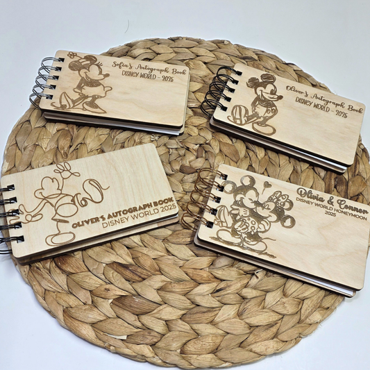Mini Custom Wood Autograph Book