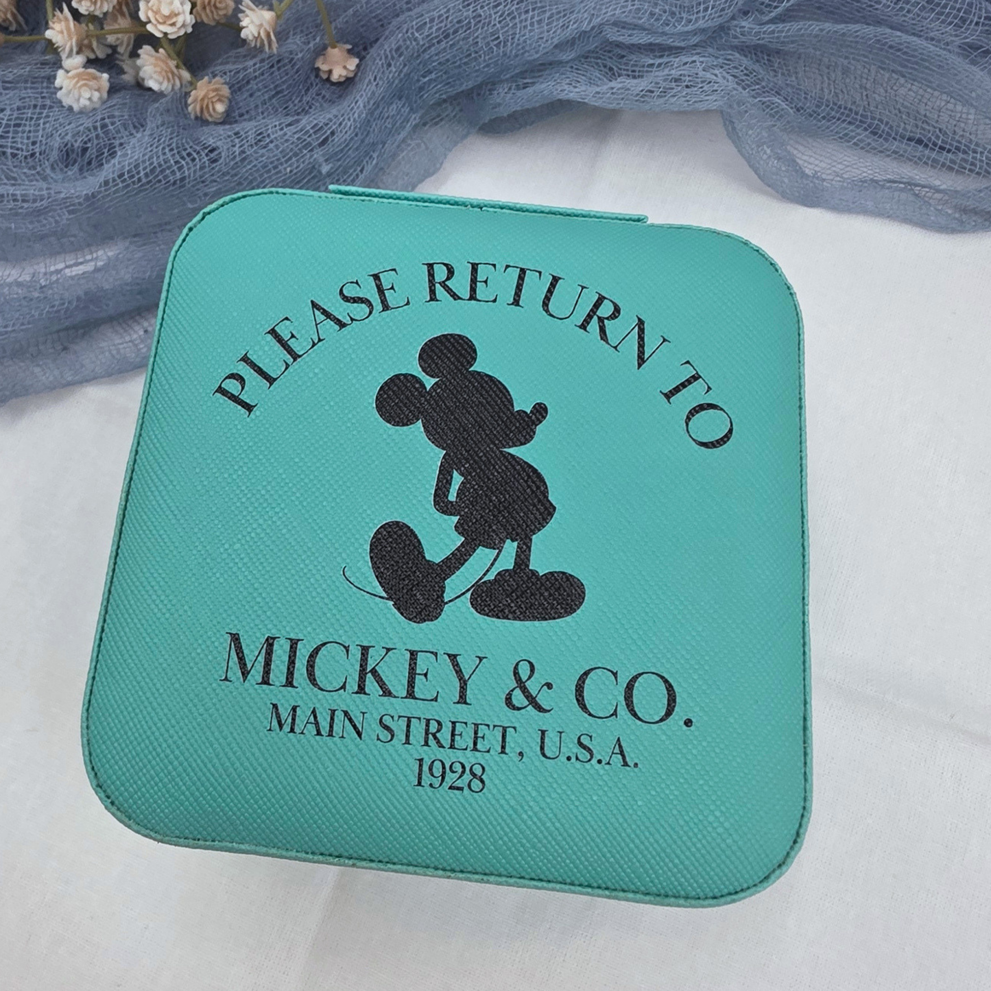 Please Return to Main Street Jewelry Box - Faux Leather Travel Organizer Case