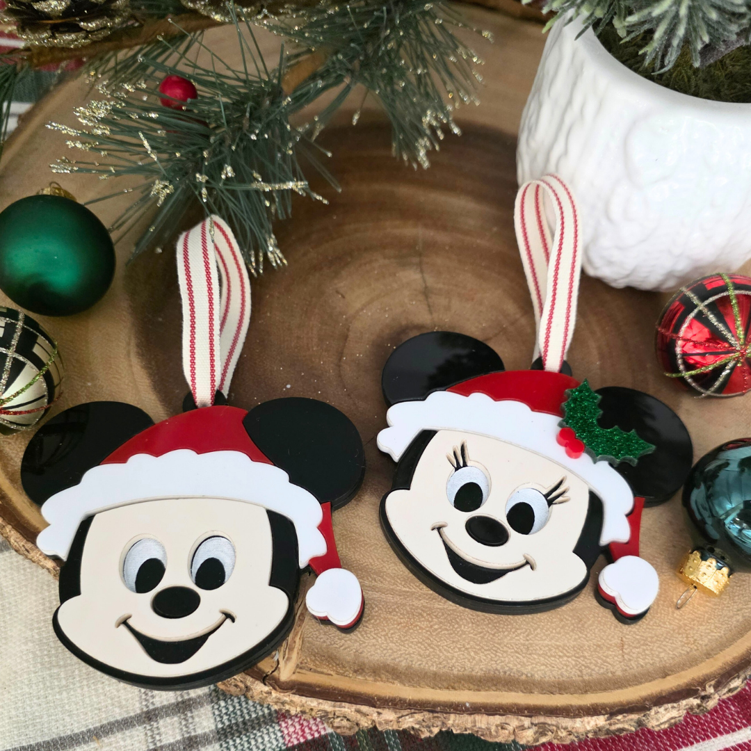 Festive Santa Mouse Christmas Ornament - Magical Holiday Keepsake Decor