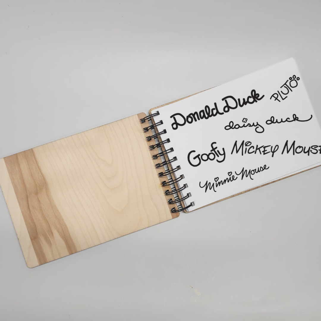 Fab Five Custom Wood Autograph Book