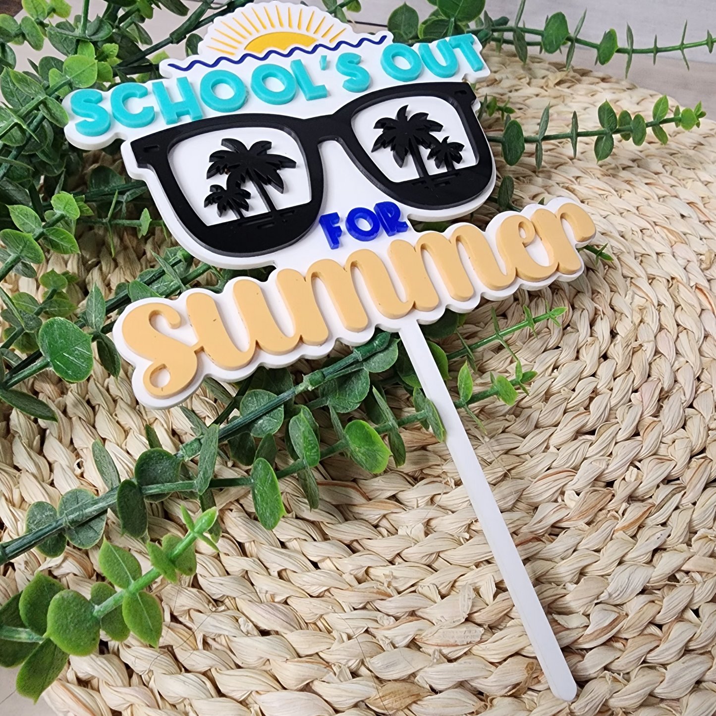School's Out For The Summer Cake Topper