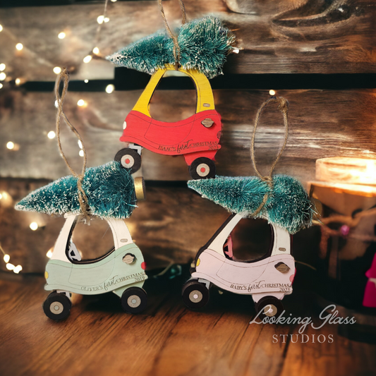 BABY'S FIRST CHRISTMAS CAR ORNAMENT