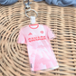 Soccer Jersey Keyring - Acrylic Team Keychain Sports Bag Charm
