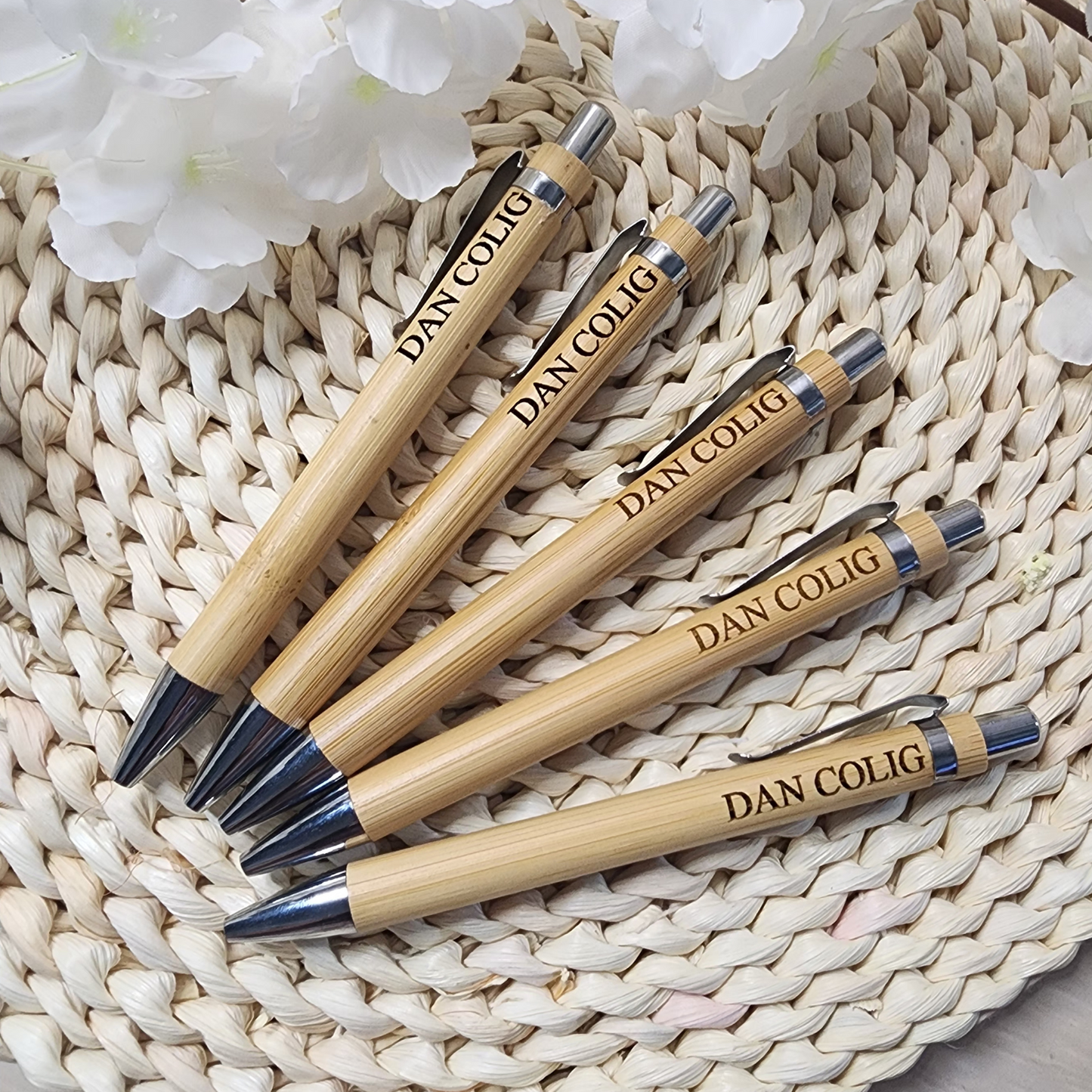 CUSTOM ENGRAVED BAMBOO PENS