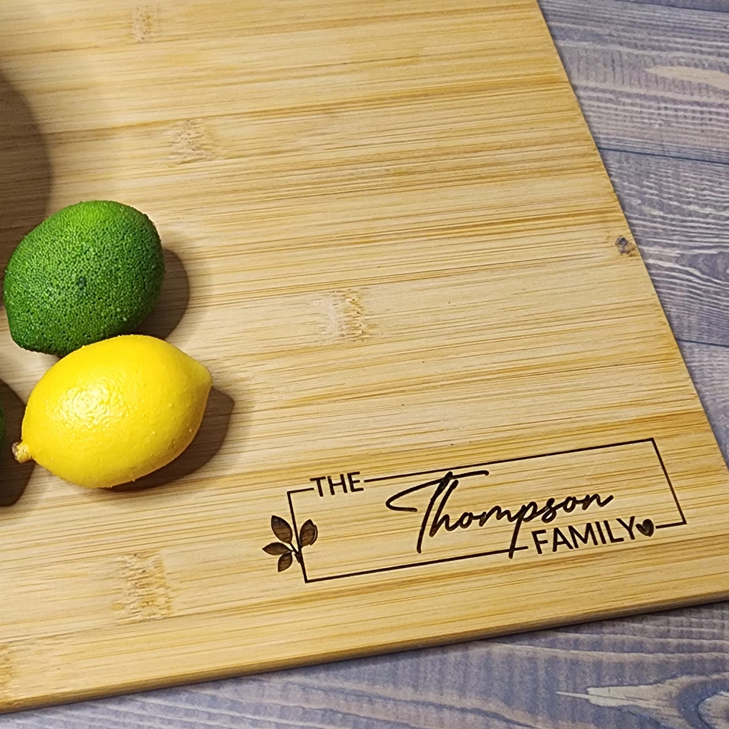 PERSONALIZED BAMBOO CUTTING BOARD