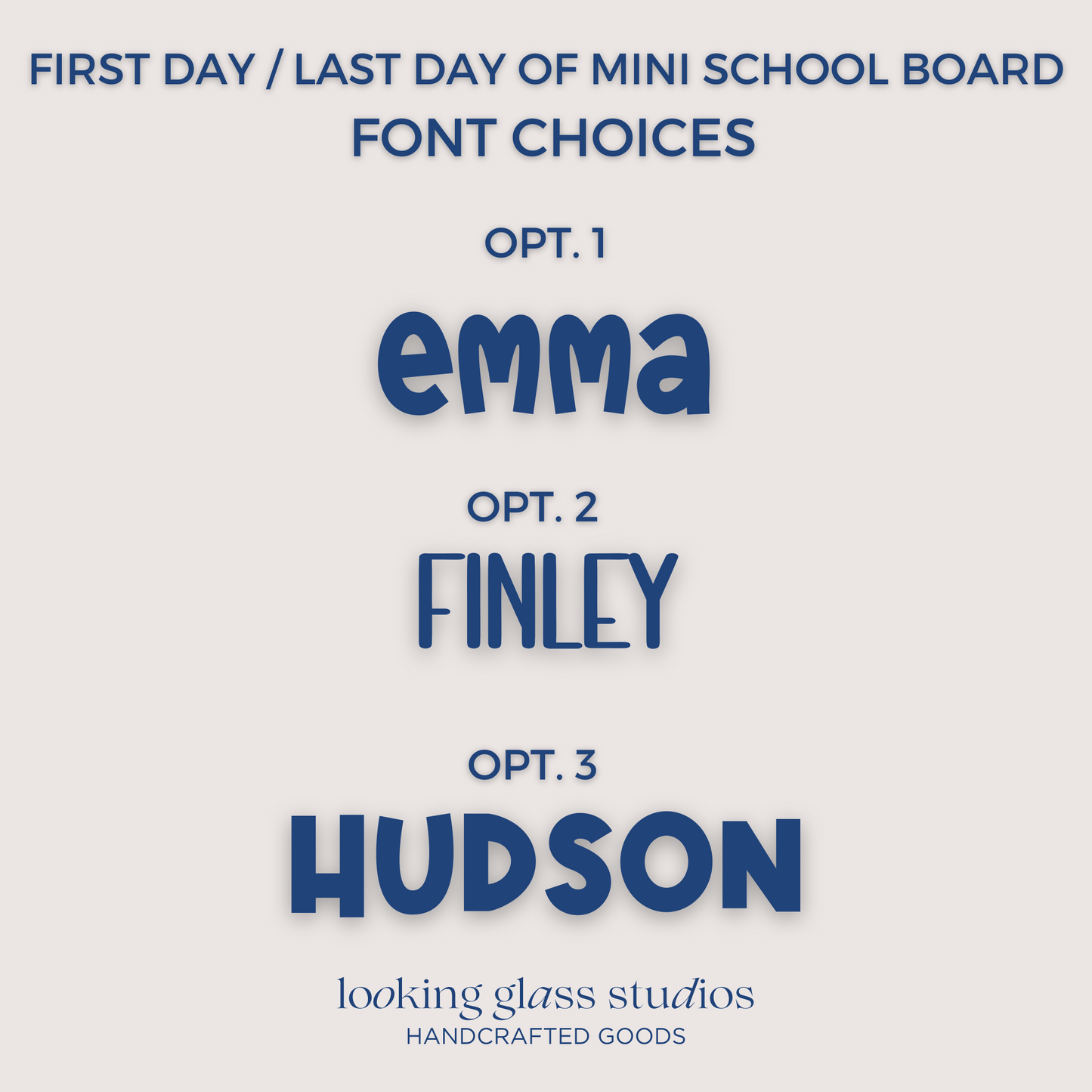 FIRST DAY / LAST DAY OF MINI SCHOOL BOARD