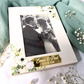 Floral Wedding Wood Photo Frame - Personalized Name Bridal 4x6 Picture Keepsake