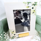 Floral Wedding Wood Photo Frame - Personalized Name Bridal 4x6 Picture Keepsake
