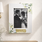 Floral Wedding Wood Photo Frame - Personalized Name Bridal 4x6 Picture Keepsake