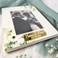 Floral Wedding Wood Photo Frame - Personalized Name Bridal 4x6 Picture Keepsake