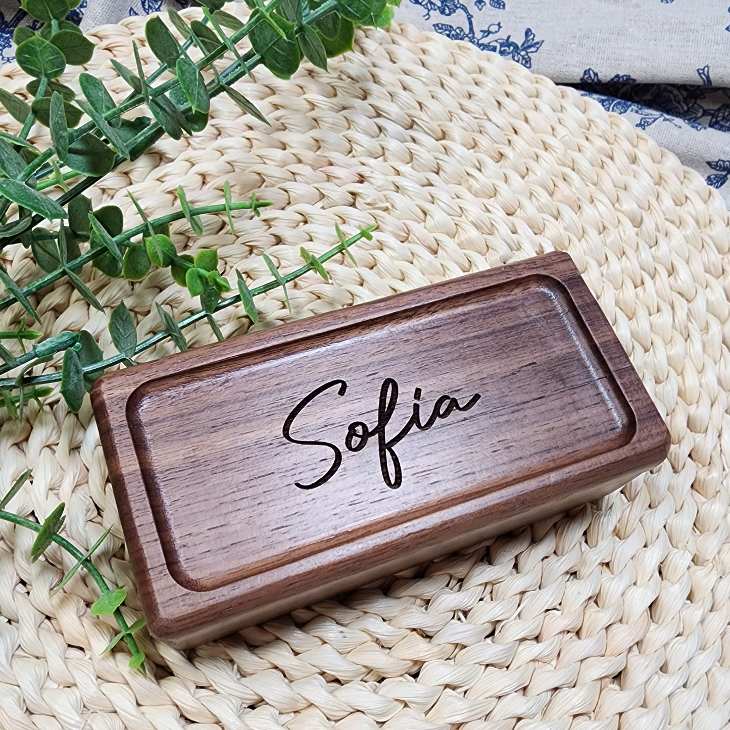 CUSTOM ENGRAVED WOODEN JEWELRY BOX