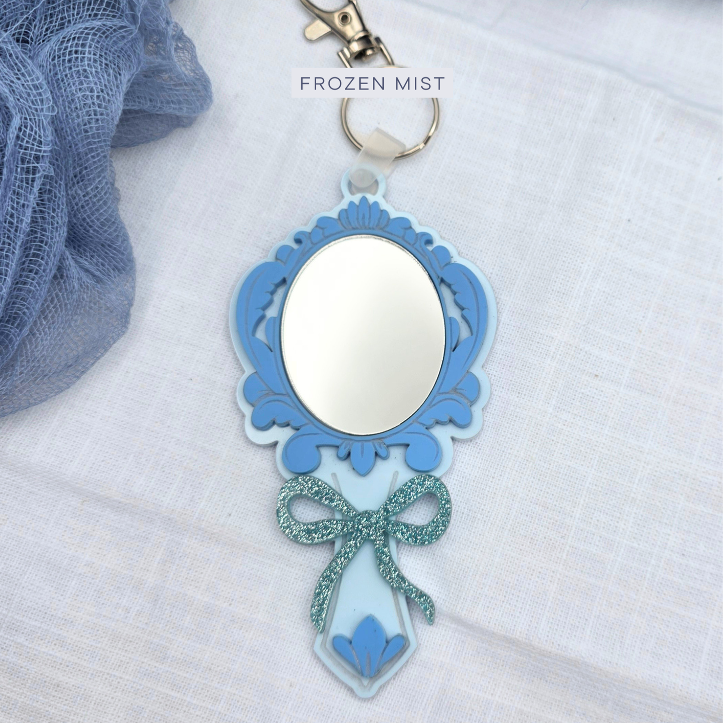 Fairytale Mirror Keychain - Princess Inspired Acrylic Key Ring Bag Charm