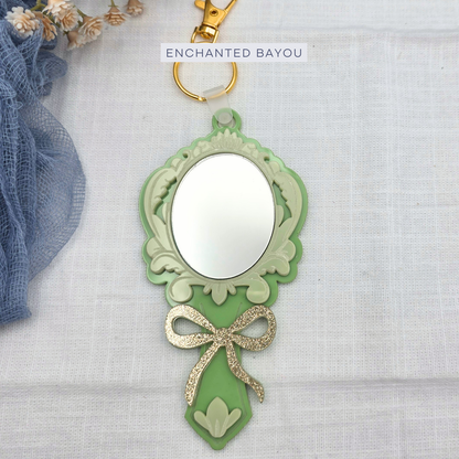 Fairytale Mirror Keychain - Princess Inspired Acrylic Key Ring Bag Charm