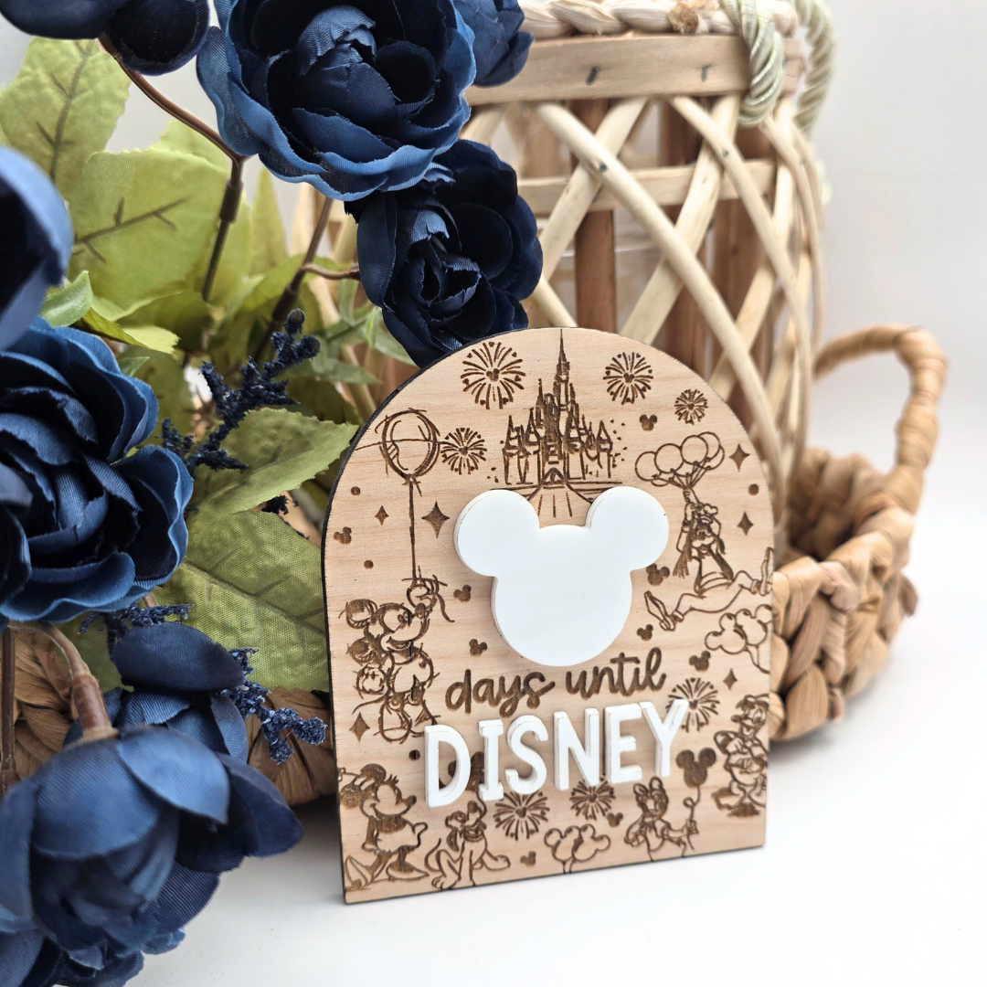 Fairytale Adventure Countdown Magnet - Reusable Wood & Acrylic Fridge Magnet