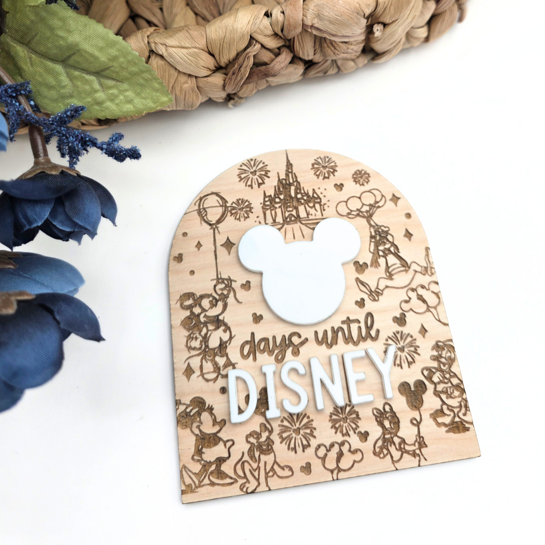 Fairytale Adventure Countdown Magnet - Reusable Wood & Acrylic Fridge Magnet