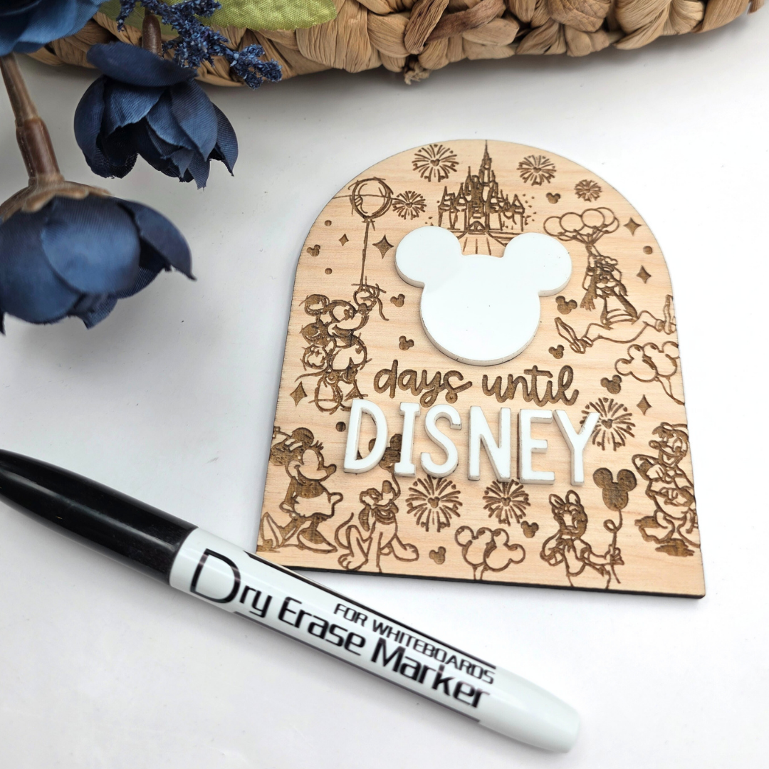 Fairytale Adventure Countdown Magnet - Reusable Wood & Acrylic Fridge Magnet