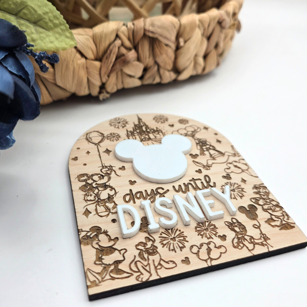 Fairytale Adventure Countdown Magnet - Reusable Wood & Acrylic Fridge Magnet