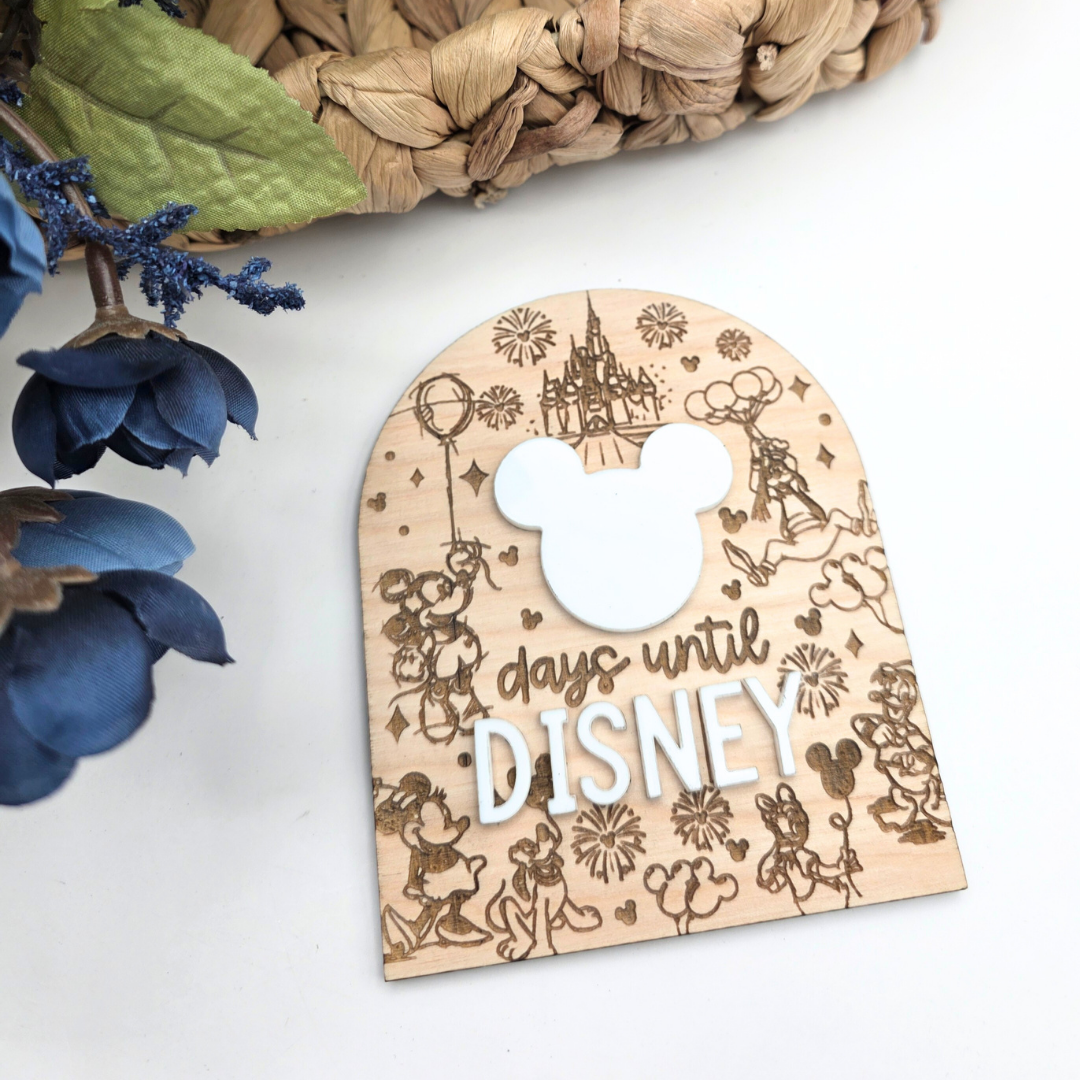 Fairytale Adventure Countdown Magnet - Reusable Wood & Acrylic Fridge Magnet