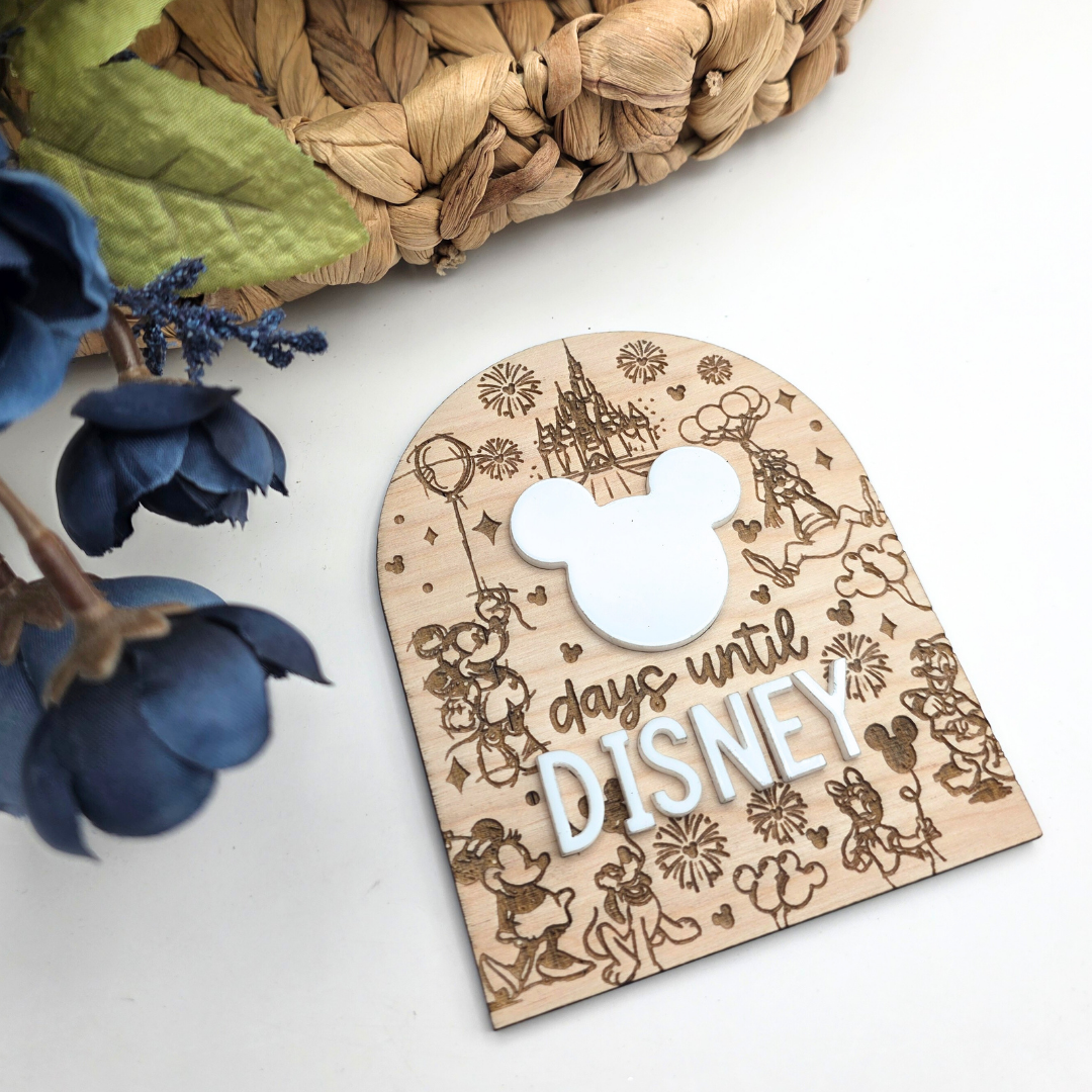 Fairytale Adventure Countdown Magnet - Reusable Wood & Acrylic Fridge Magnet