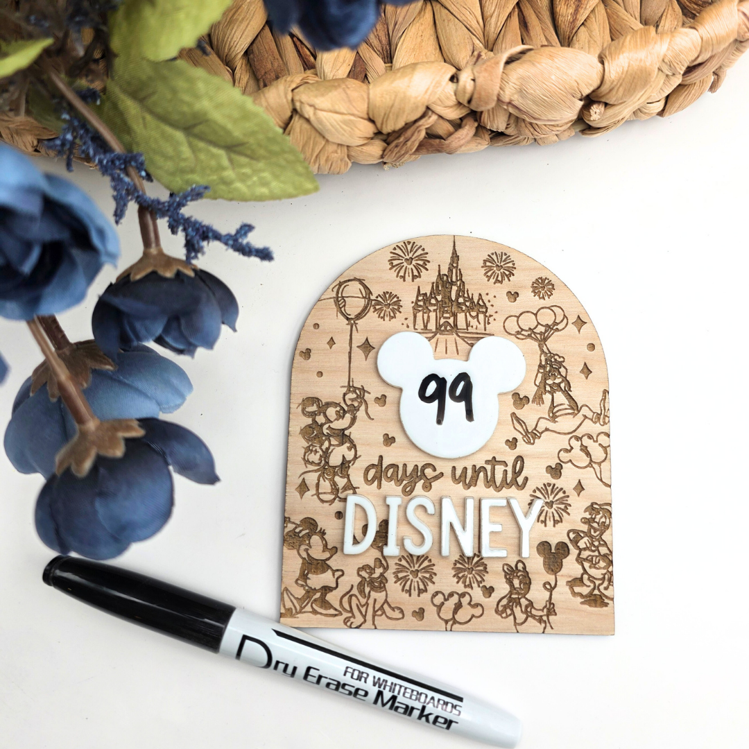 Fairytale Adventure Countdown Magnet - Reusable Wood & Acrylic Fridge Magnet