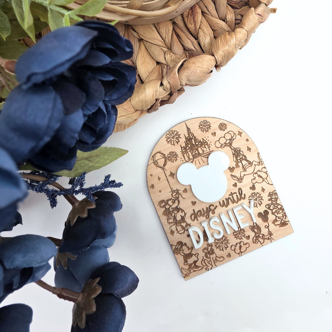 Fairytale Adventure Countdown Magnet - Reusable Wood & Acrylic Fridge Magnet