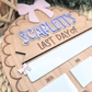 Custom First & Last Day of School Board - Reusable Wood and Acrylic Sign with Bow - Personalized Dry Erase Back-to-School Photo Prop
