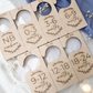 Wood Monthly Baby Closet Dividers Set - Engraved Floral Nursery Organizer