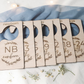Wood Monthly Baby Closet Dividers Set - Engraved Floral Nursery Organizer