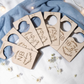 Wood Monthly Baby Closet Dividers Set - Engraved Floral Nursery Organizer