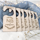 Wood Monthly Baby Closet Dividers Set - Engraved Floral Nursery Organizer