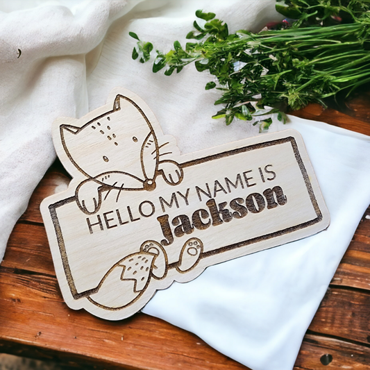 Baby Woodland Animal Name Announcement